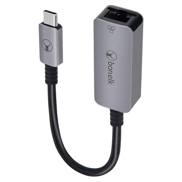 bonelk long-life usb-c to gigabit ethernet adapter - 15cm (space grey)
